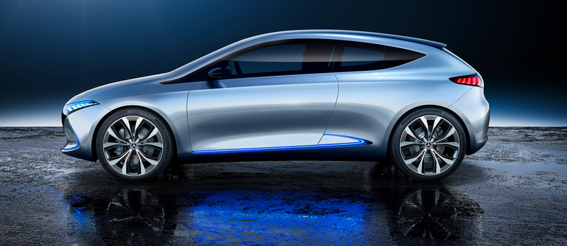 Illustration for article titled The Mercedes-Benz Concept EQA Shows How Mercedes Can Phone In An Electric Hatch With A TV For A Grille